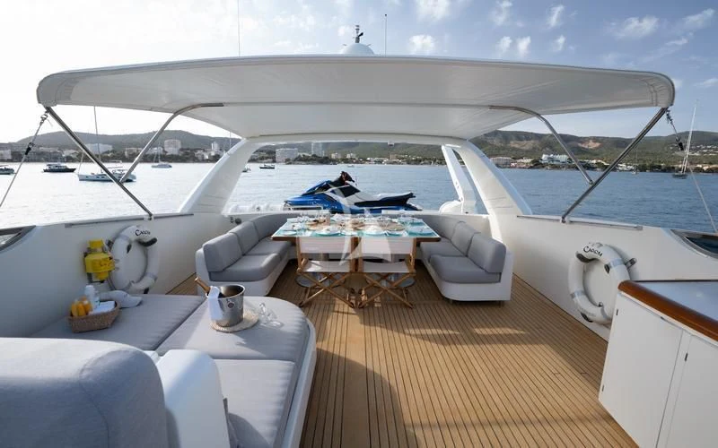 a boat on the water aboard CAROM Yacht for Sale
