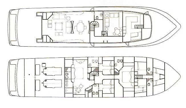 diagram aboard CAROM Yacht for Sale