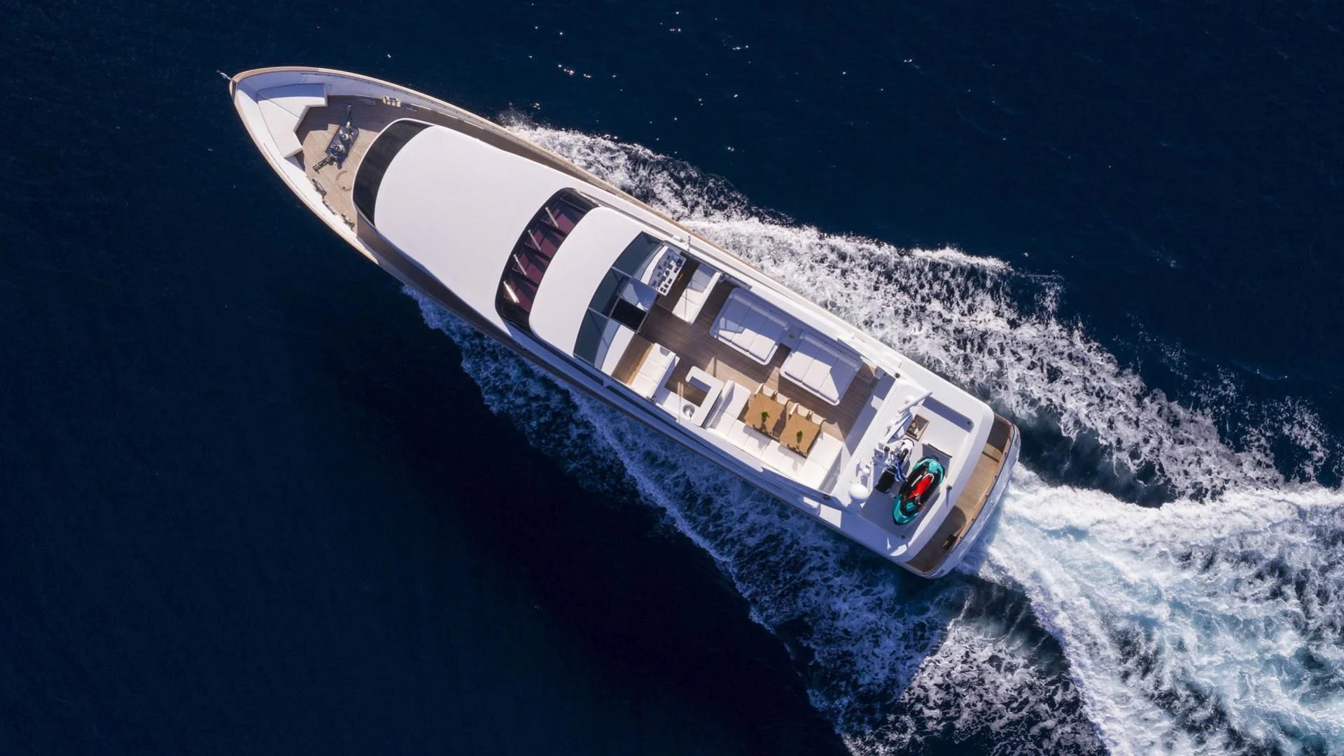 a high angle view of a ship aboard SOLE DI MARE Yacht for Sale