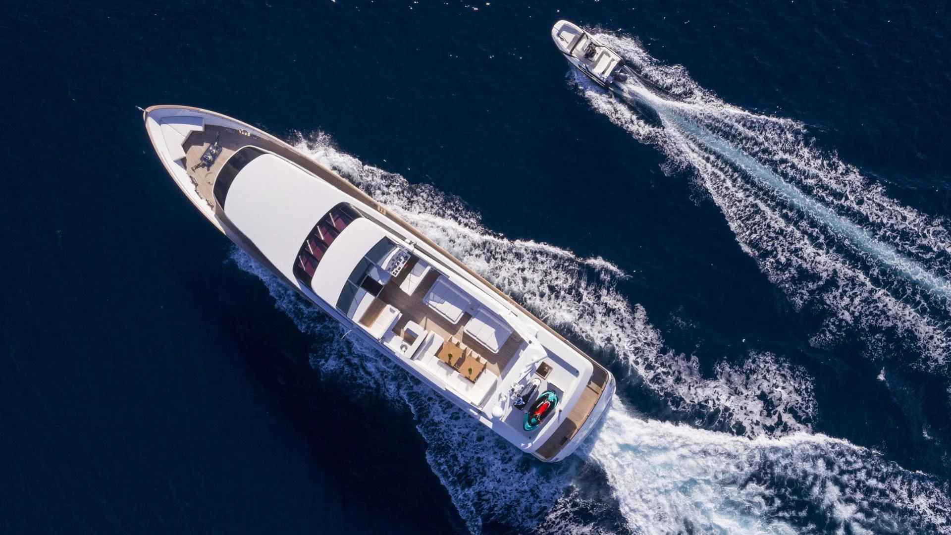 a high angle view of a boat aboard SOLE DI MARE Yacht for Sale