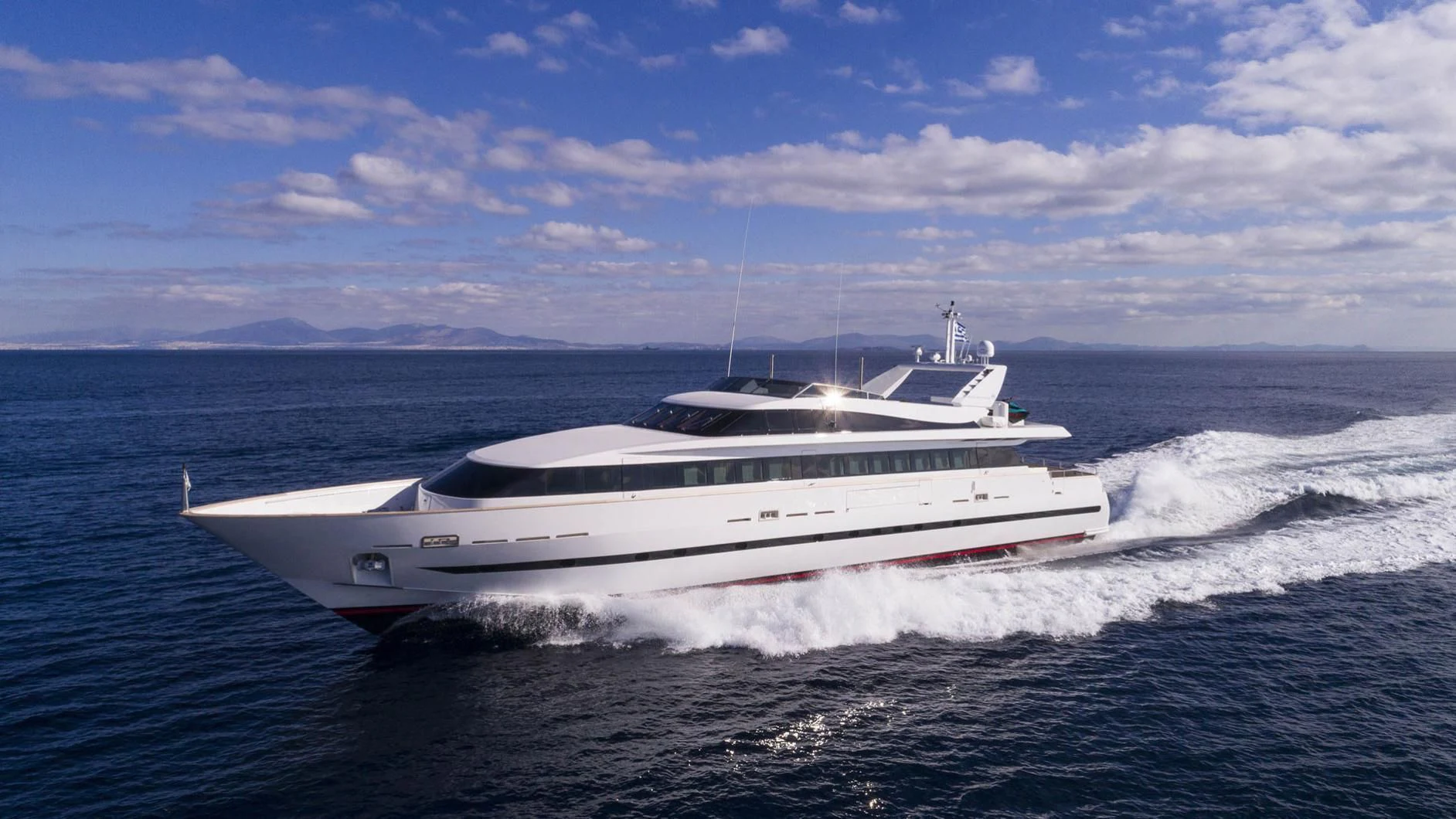 a white yacht on the water aboard SOLE DI MARE Yacht for Sale