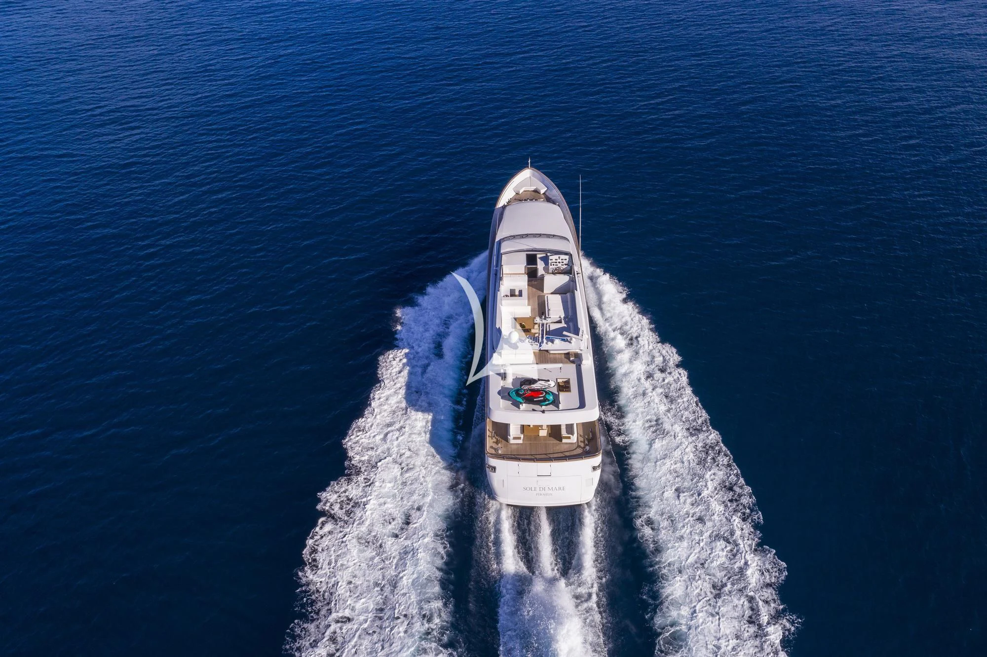 a space shuttle in the sky aboard SOLE DI MARE Yacht for Sale