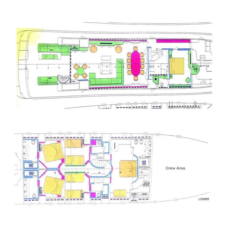 diagram aboard SOLE DI MARE Yacht for Sale