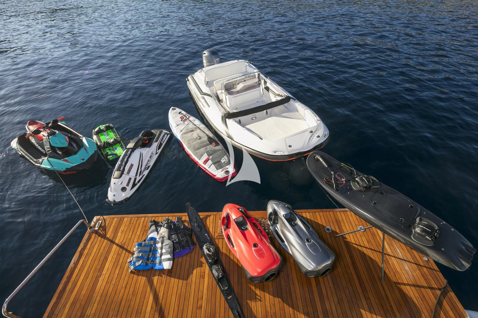boats on a boat aboard SOLE DI MARE Yacht for Sale