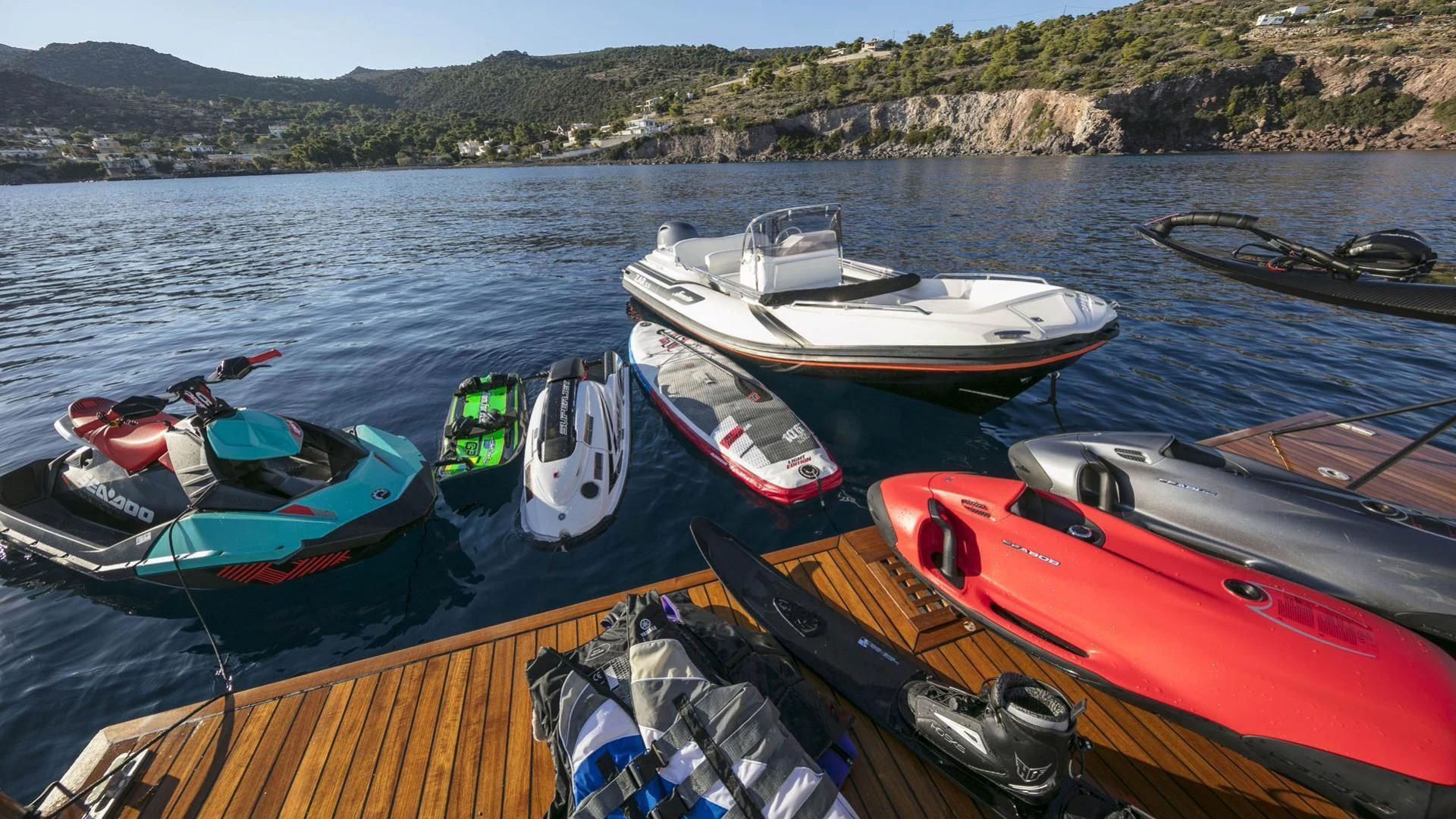 boats on the water aboard SOLE DI MARE Yacht for Sale
