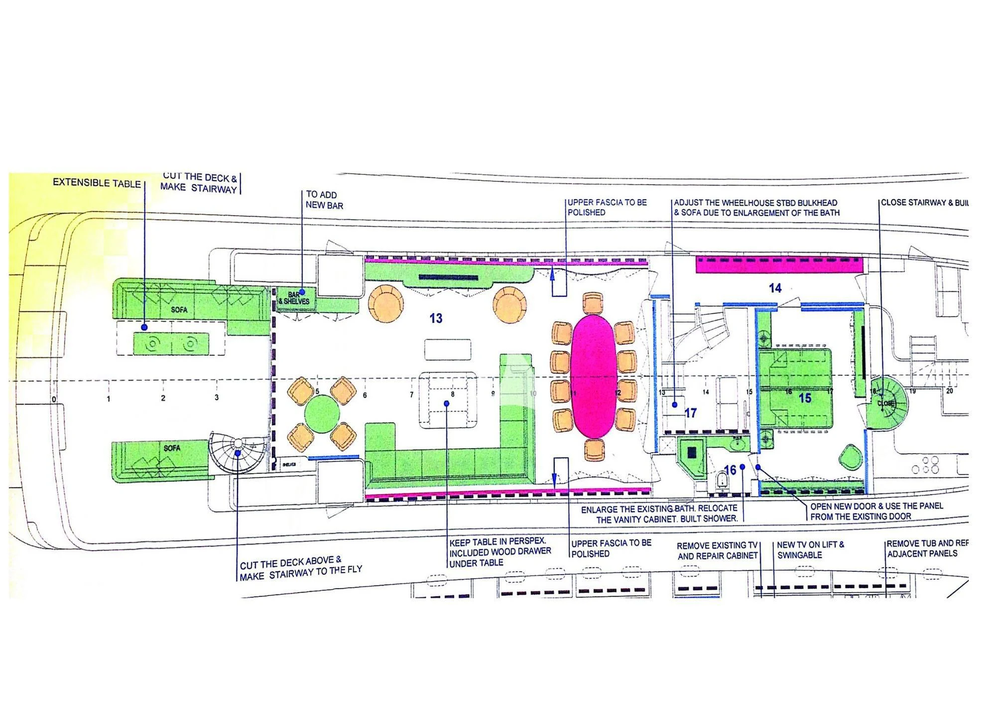 diagram aboard SOLE DI MARE Yacht for Sale