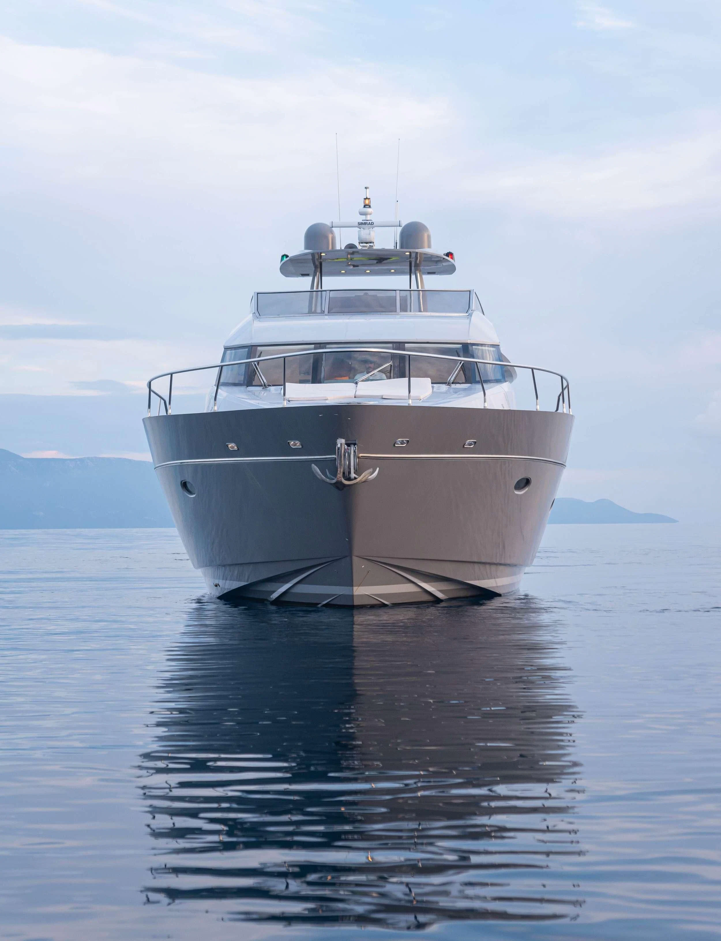 a boat in the water aboard STELA 117 Yacht for Sale