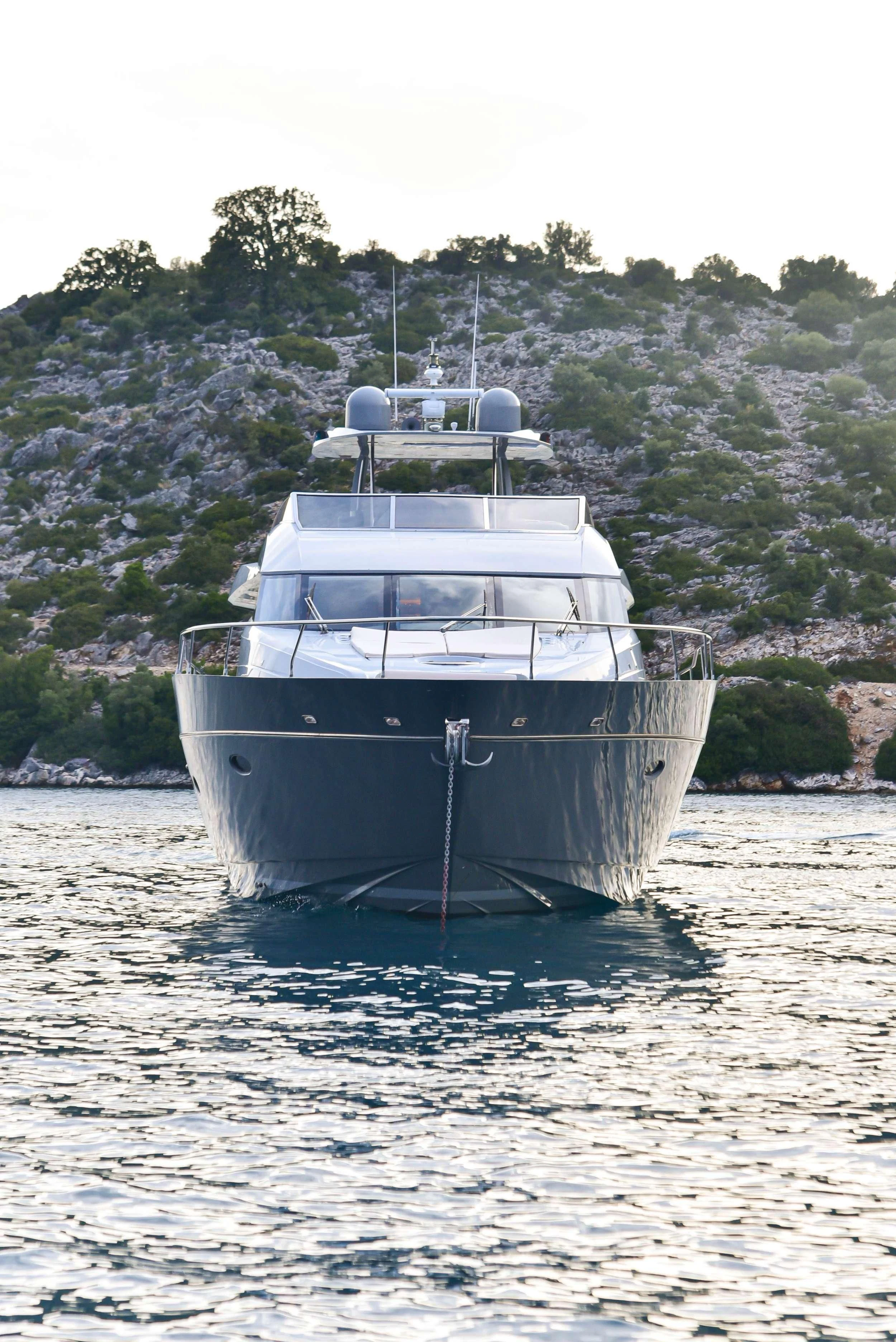 a boat in the water aboard STELA 117 Yacht for Sale