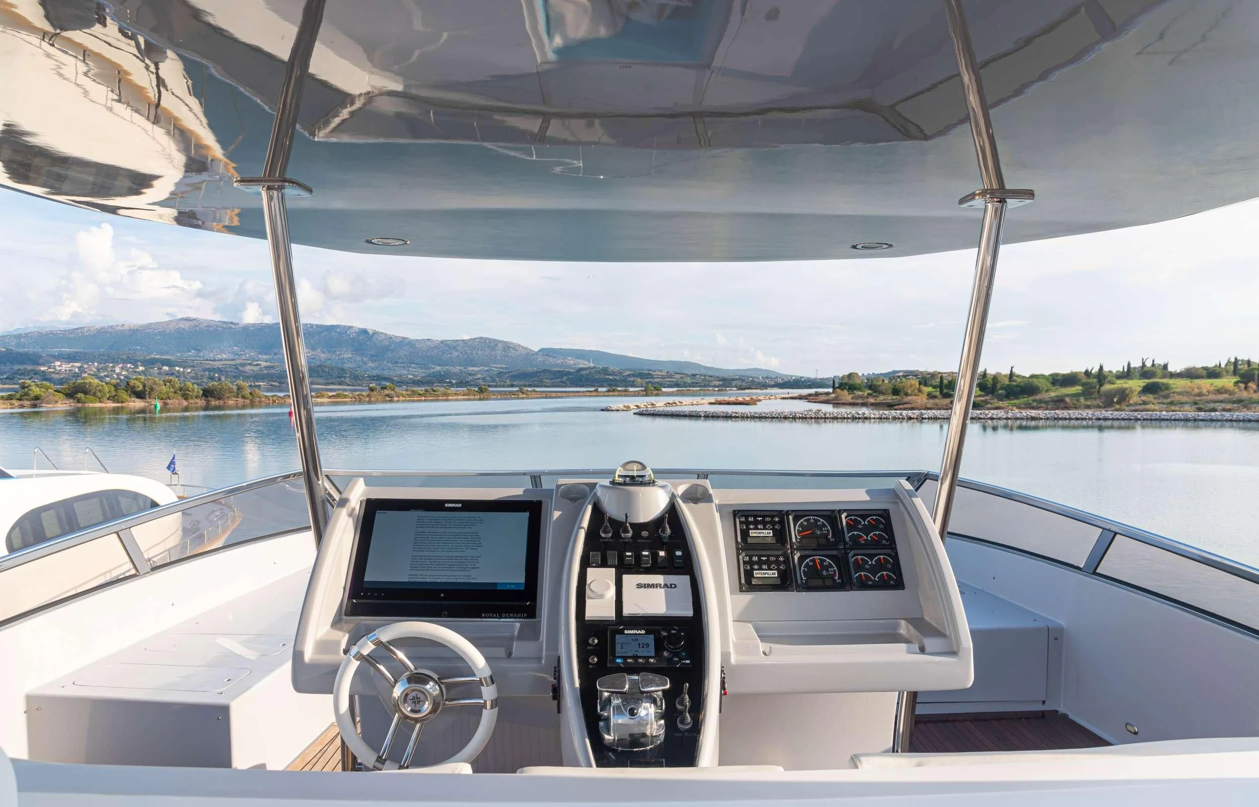 a boat with a gps device aboard STELA 117 Yacht for Sale