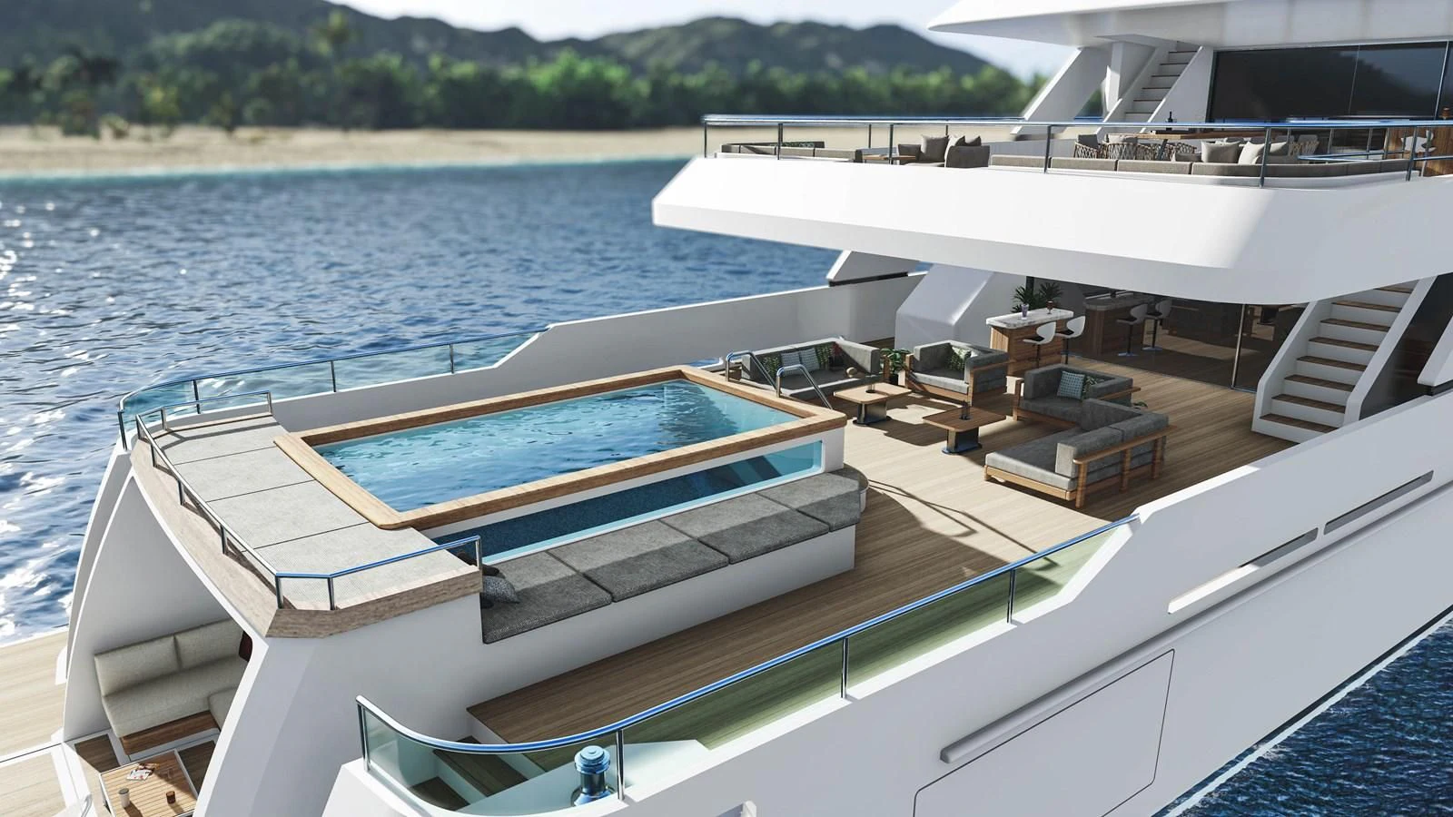 a boat on the water aboard PROJECT ARTEMIS Yacht for Sale