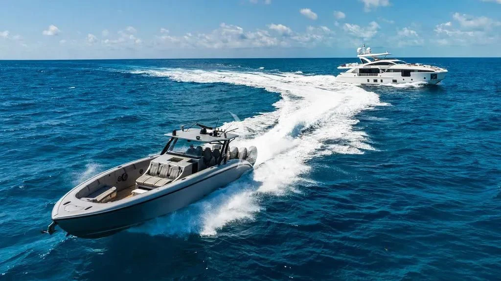 a boat on the water aboard CARPE DIEM Yacht for Sale