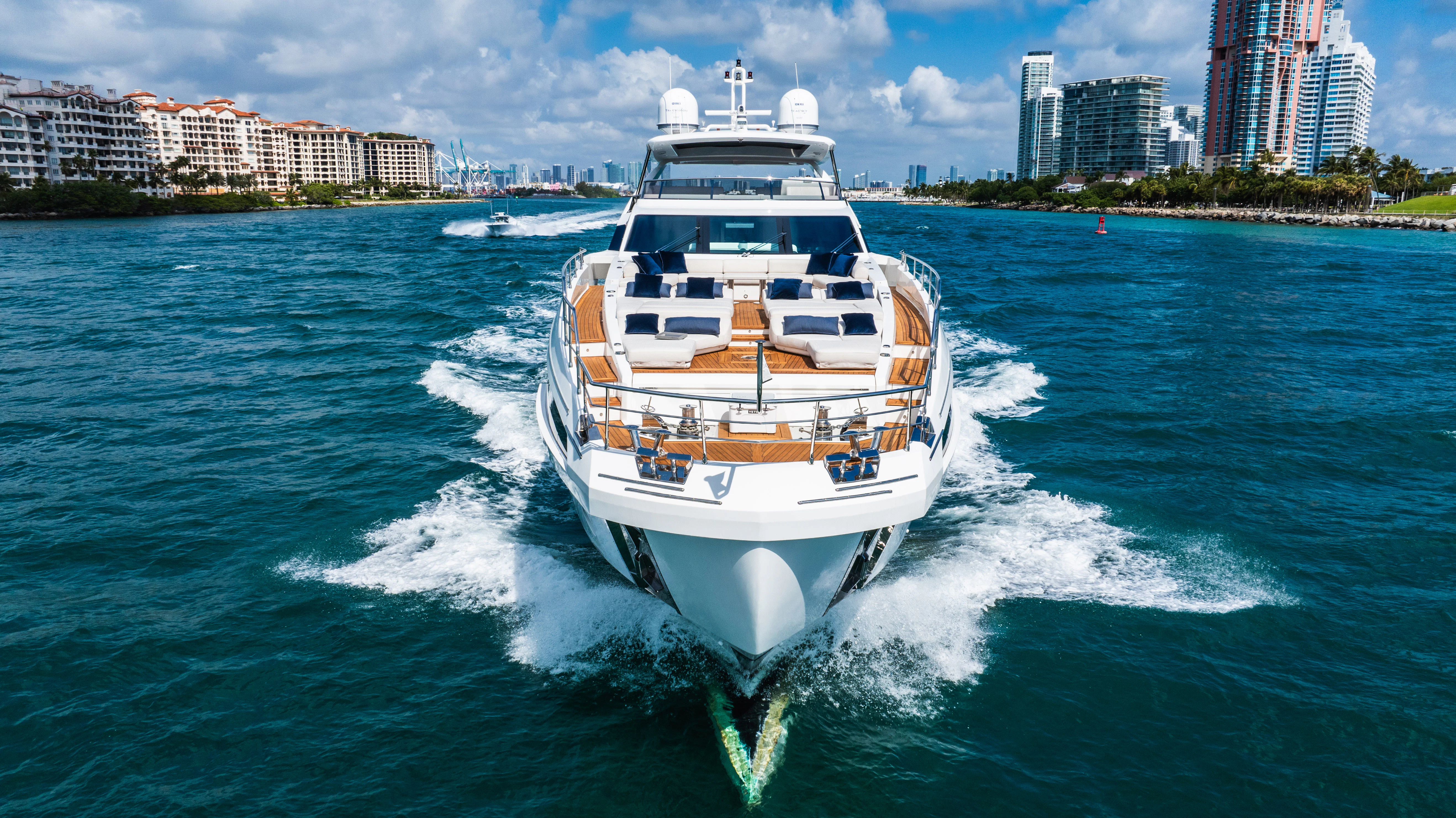 a boat on the water aboard CARPE DIEM Yacht for Sale