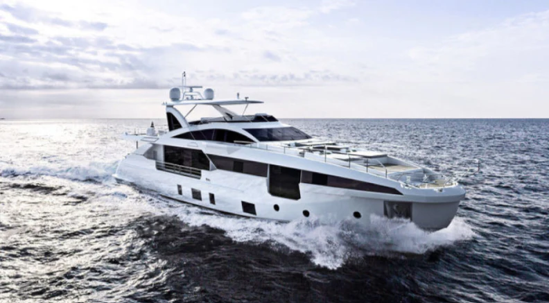 a white yacht on the water aboard CARPE DIEM Yacht for Sale