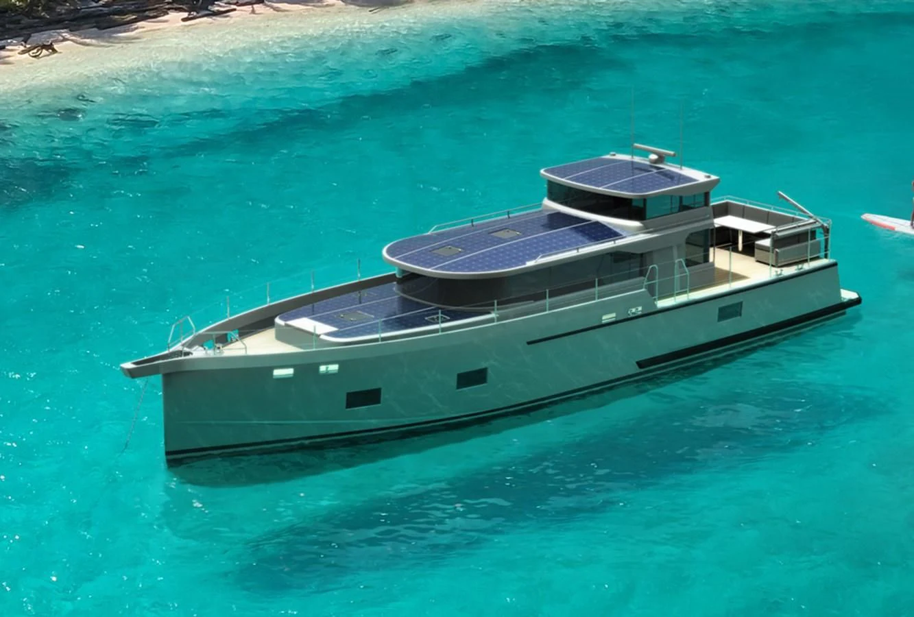 a boat in the water aboard ARKSEN 65 Yacht for Sale