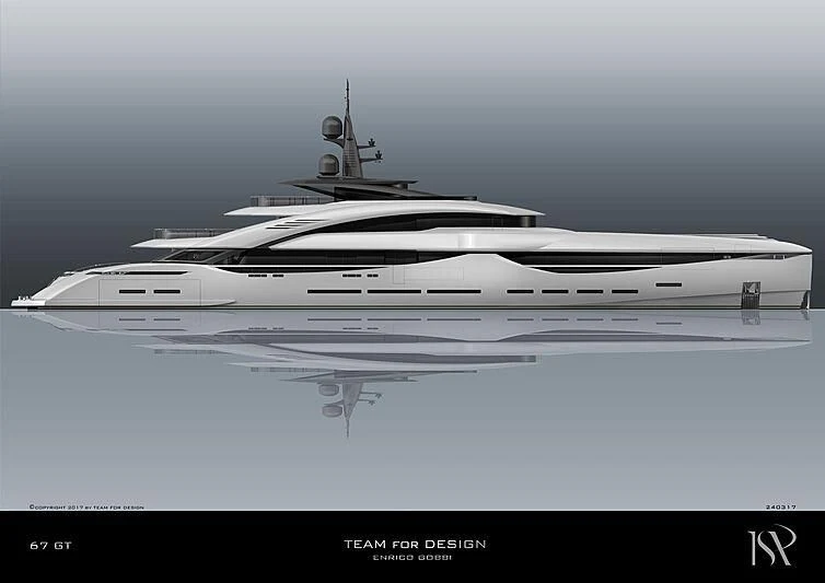graphical user interface aboard ISA GT 67M Yacht for Sale