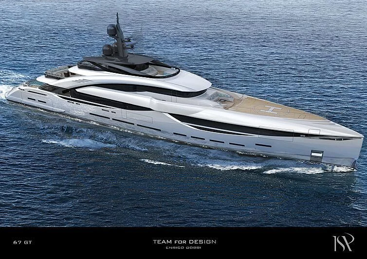 a ship on the water aboard ISA GT 67M Yacht for Sale