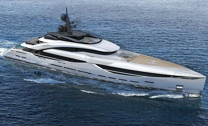 a white yacht in the water aboard ISA GT 67M Yacht for Sale