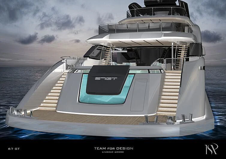 a boat on the water aboard ISA GT 67M Yacht for Sale