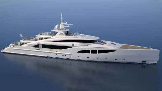 a large white yacht aboard ISA GT 67M Yacht for Sale