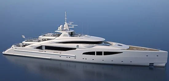 a white yacht with a blue sky aboard ISA GT 67M Yacht for Sale