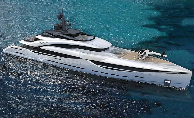 a white yacht in the water aboard ISA GT 67M Yacht for Sale