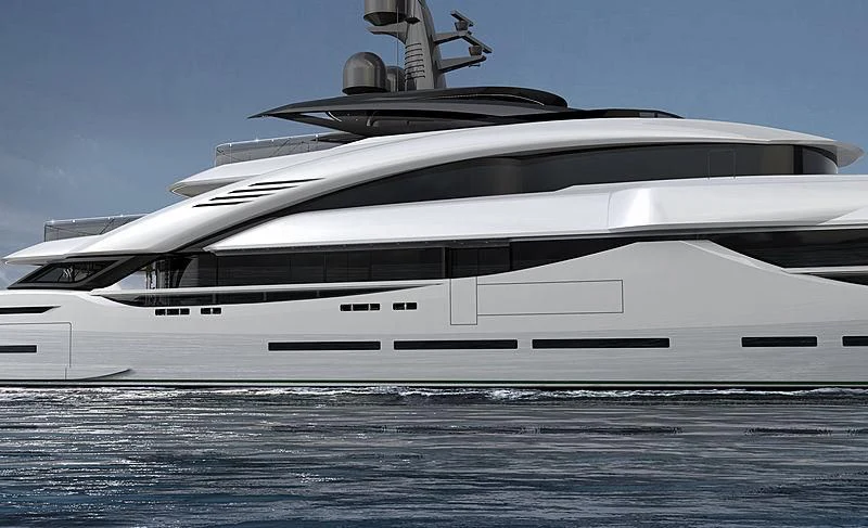 a white yacht on the water aboard ISA GT 67M Yacht for Sale