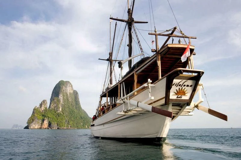 a boat in the water aboard SILOLONA Yacht for Sale