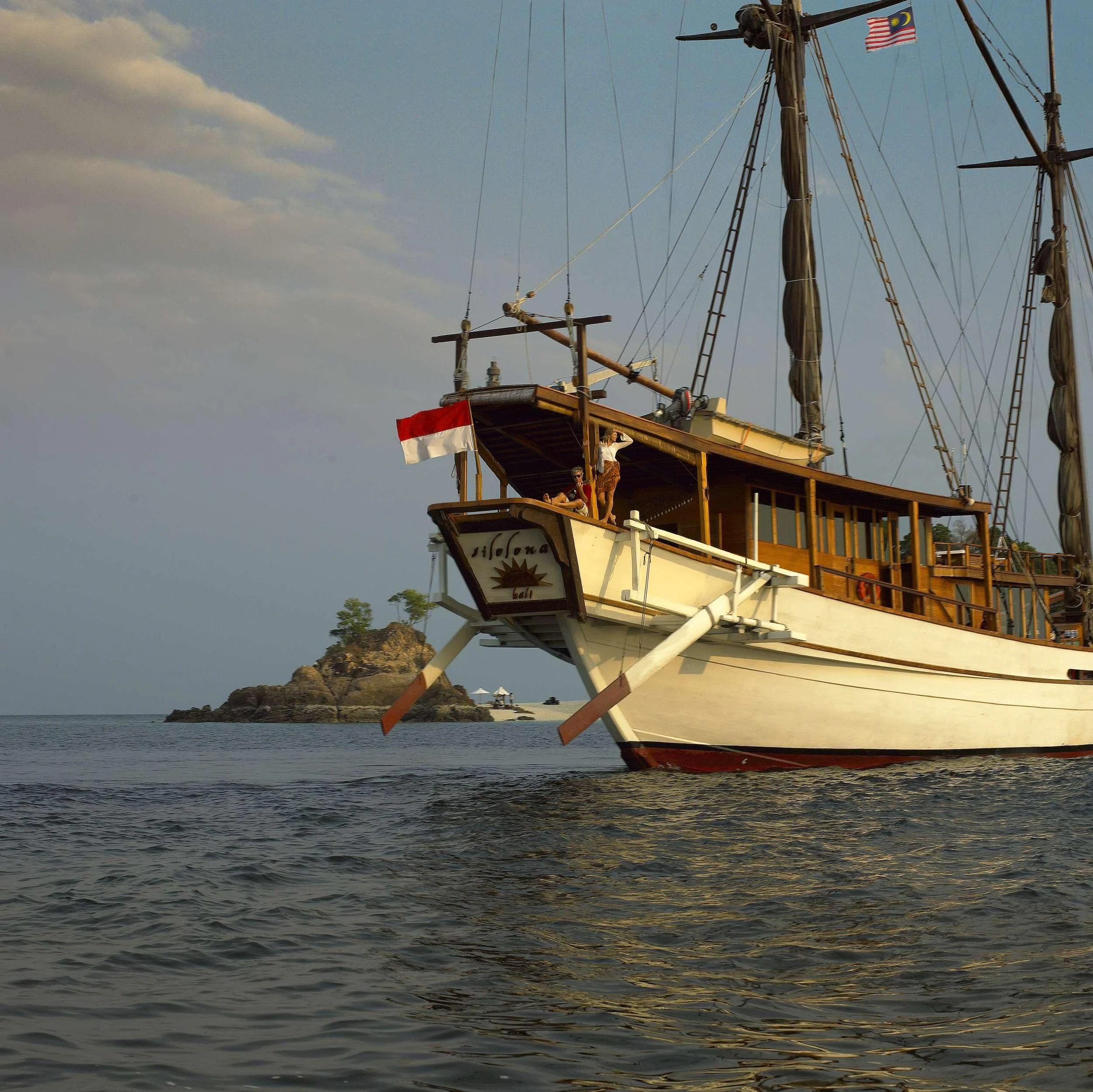 a boat on the water aboard SILOLONA Yacht for Sale