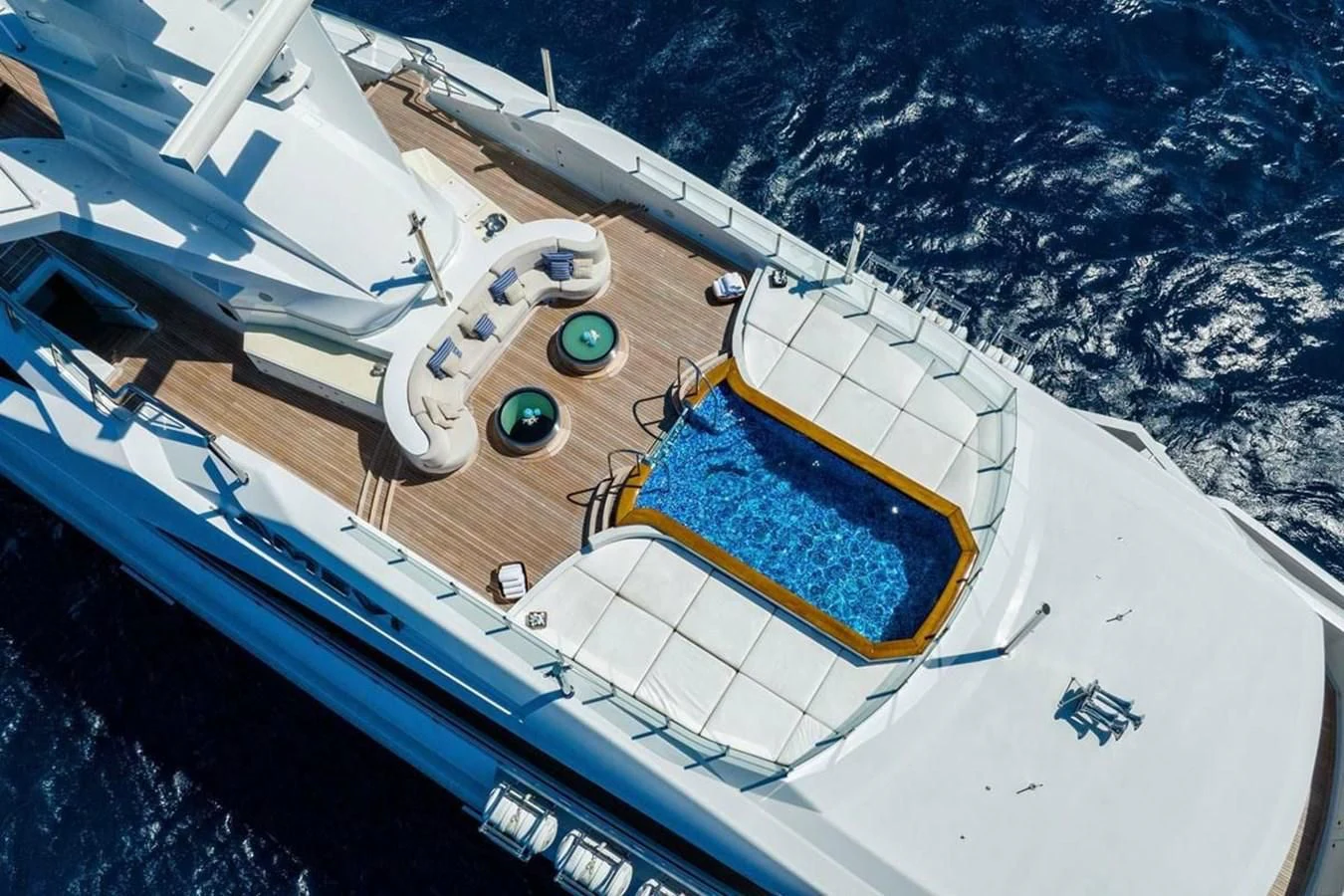 a satellite in space aboard BATELLO Yacht for Sale