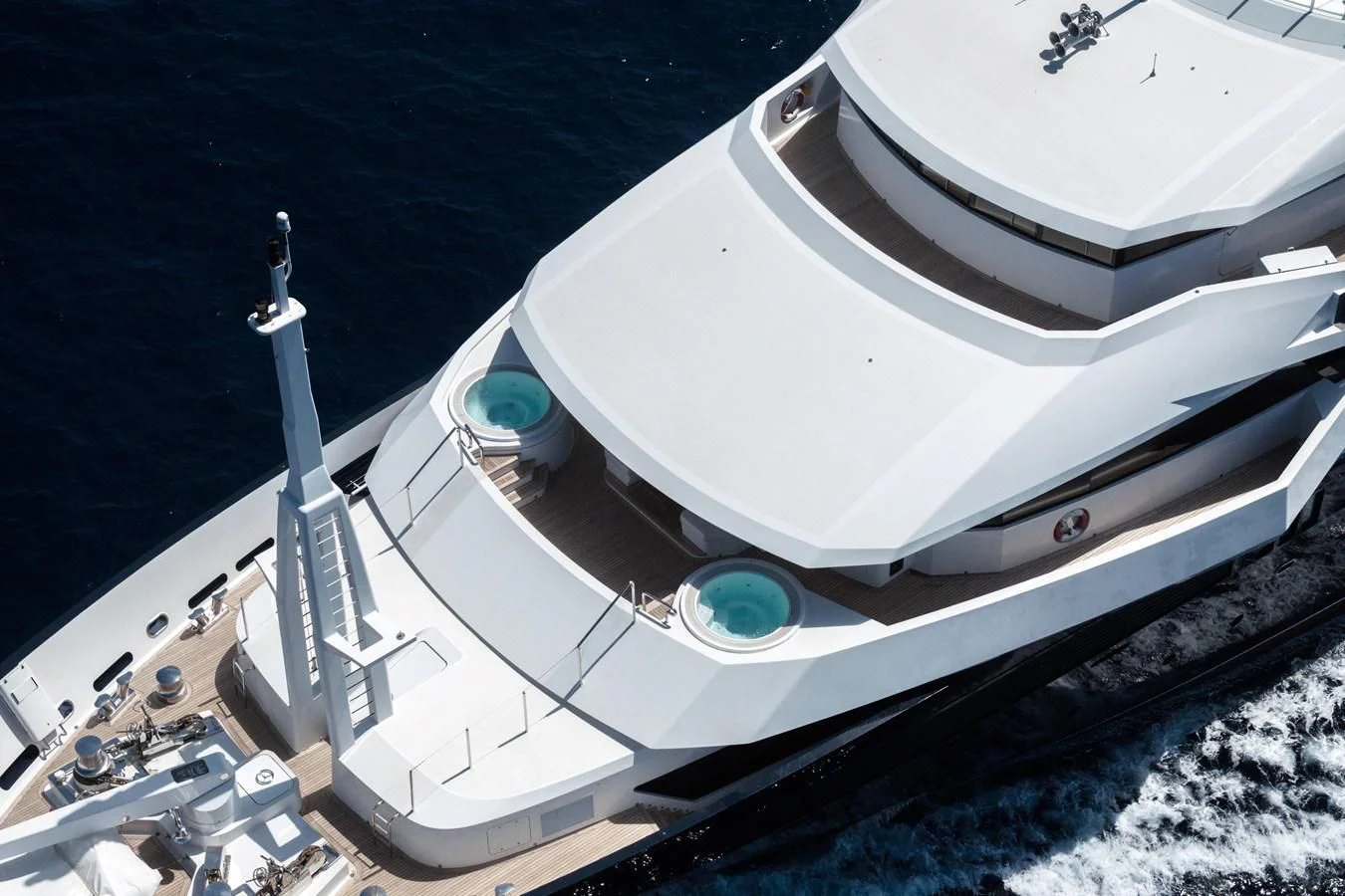 a space shuttle on a launch pad aboard BATELLO Yacht for Sale