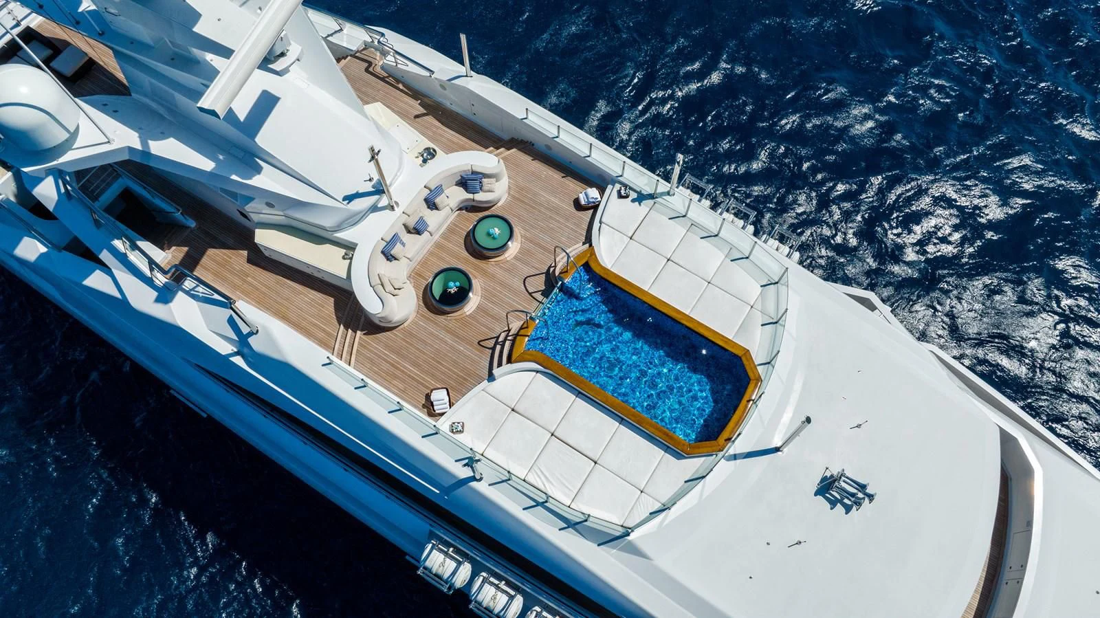 a satellite in space aboard BATELLO Yacht for Sale