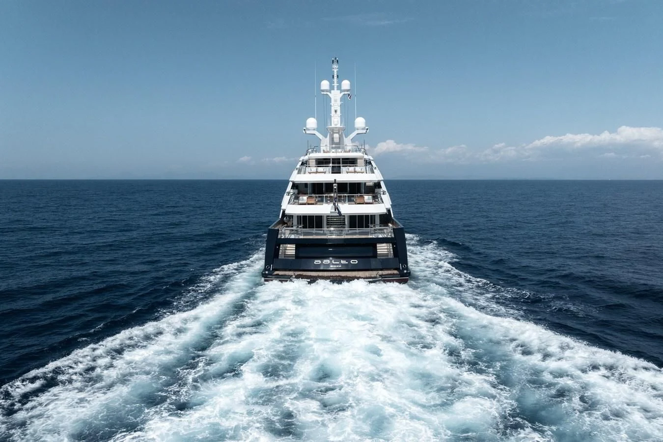 a ship on the water aboard BATELLO Yacht for Sale