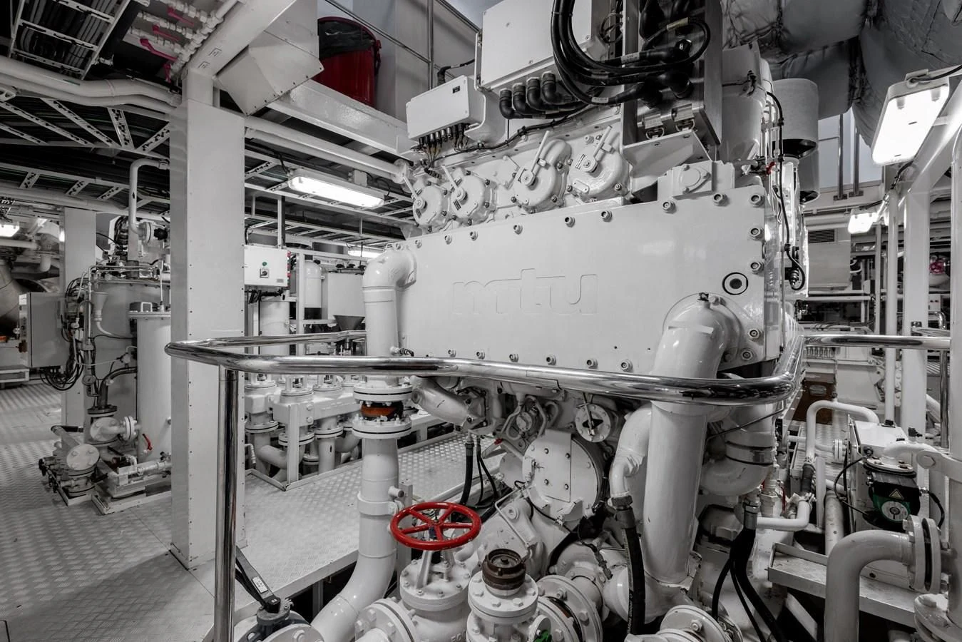 a room with machinery aboard BATELLO Yacht for Sale
