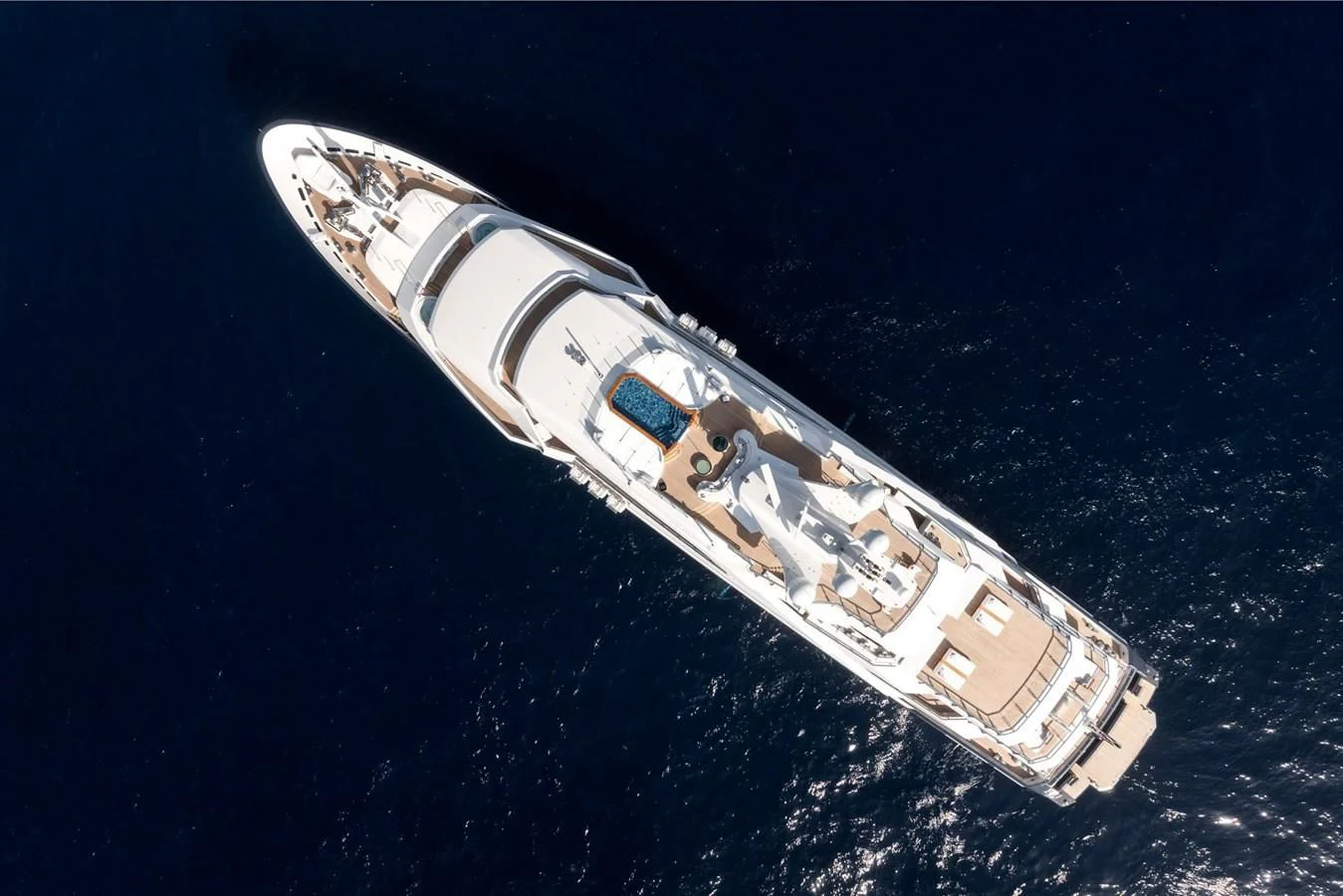 a satellite in space aboard BATELLO Yacht for Sale