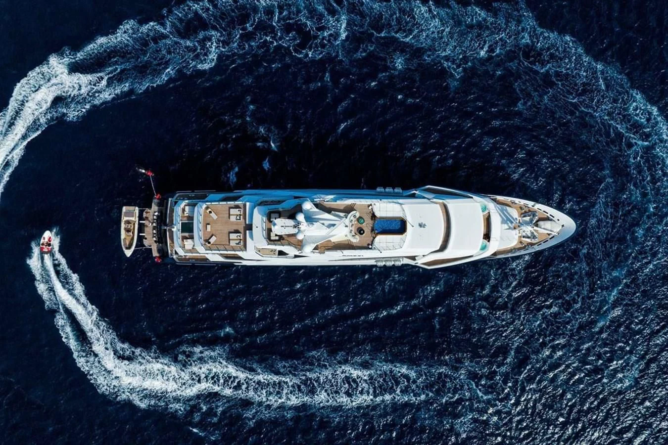 a satellite in space aboard BATELLO Yacht for Sale