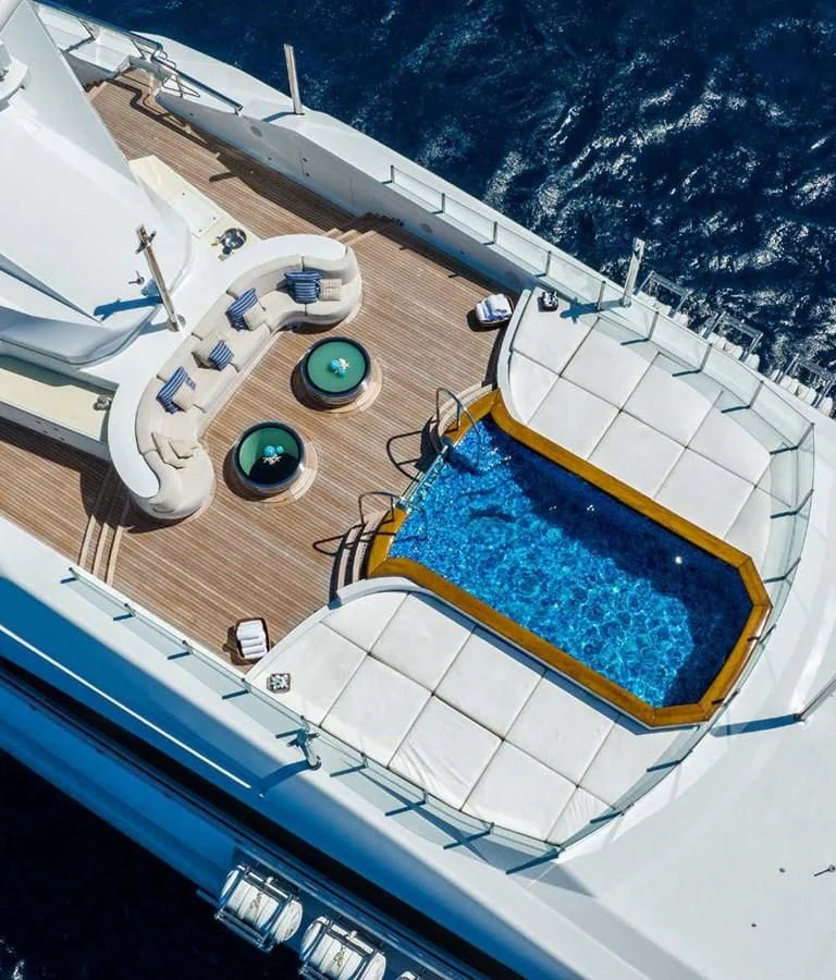 a satellite in space aboard BATELLO Yacht for Sale