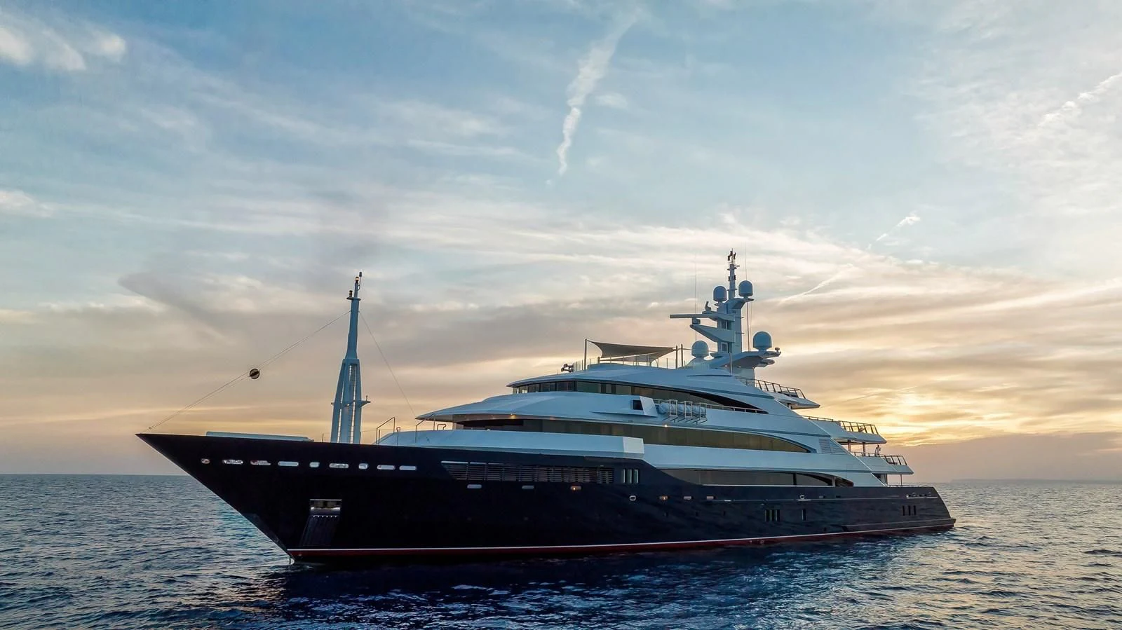 a large ship in the water aboard BATELLO Yacht for Sale