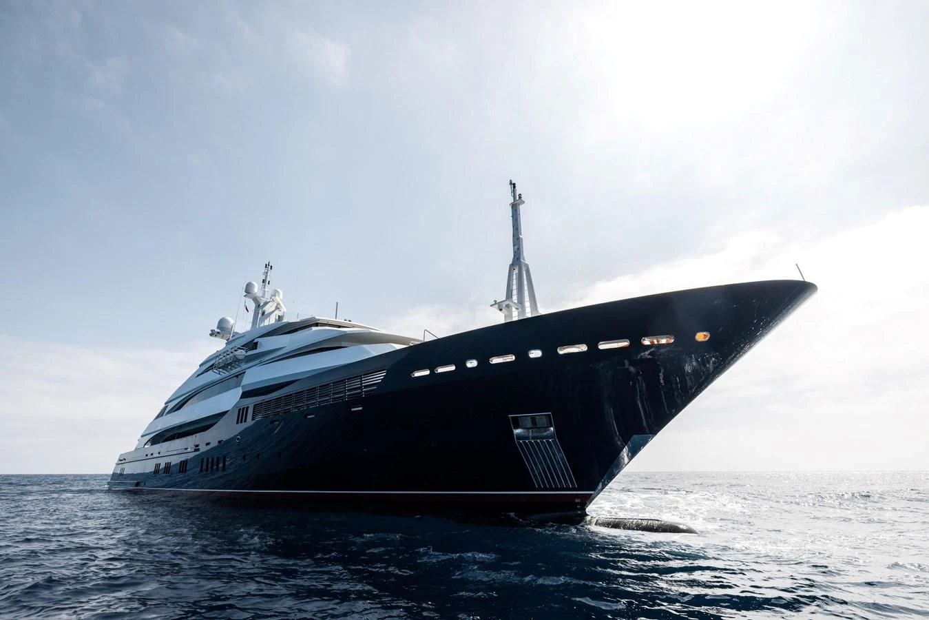 a large ship in the water aboard BATELLO Yacht for Sale