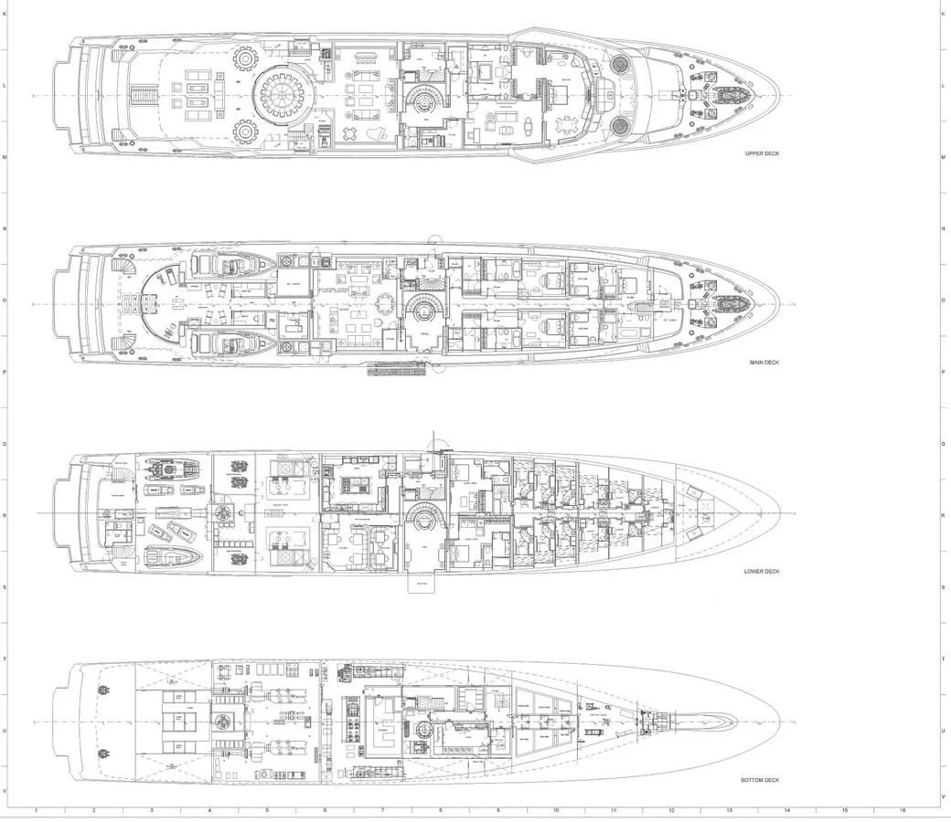 diagram aboard BATELLO Yacht for Sale