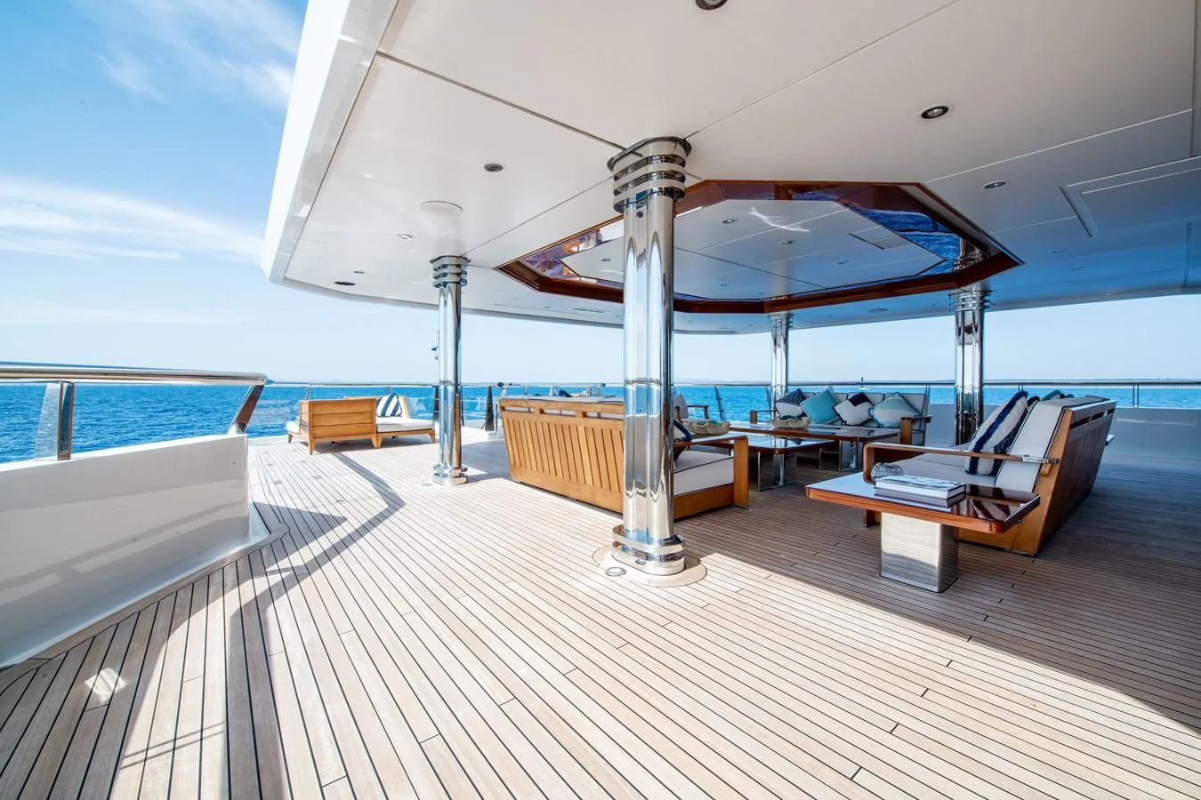a boat on a deck aboard BATELLO Yacht for Sale