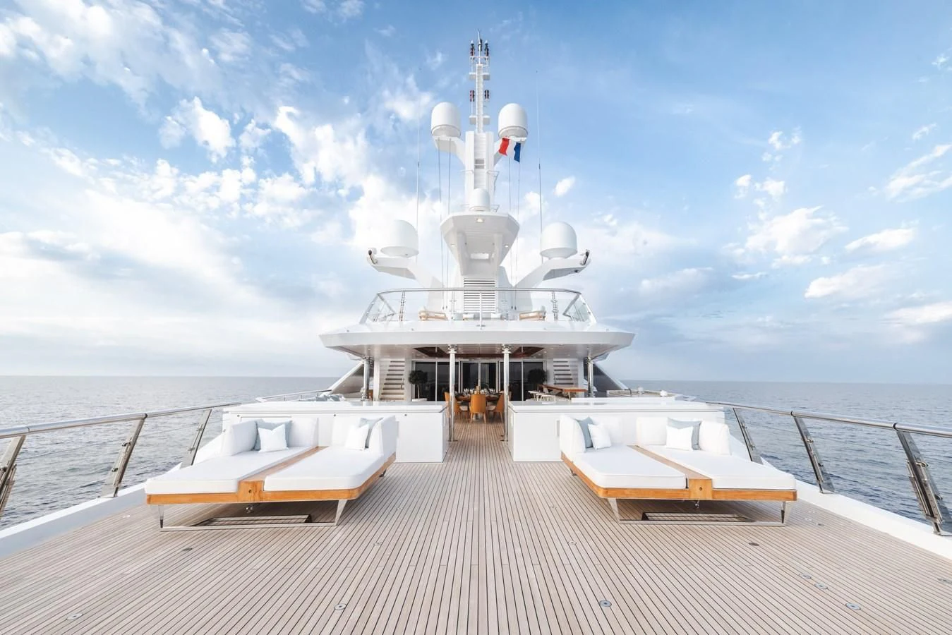 a boat on a dock aboard BATELLO Yacht for Sale