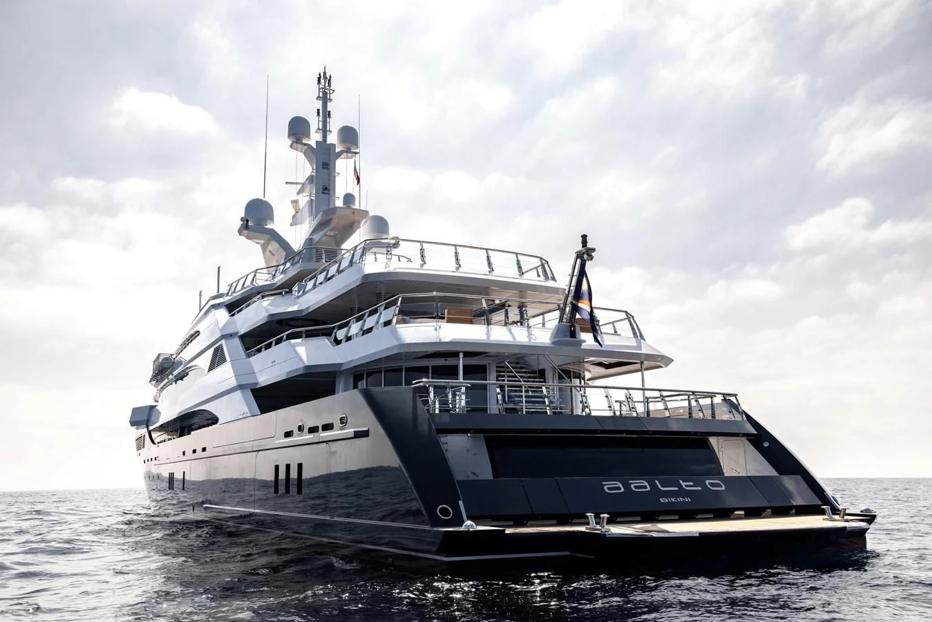 a large boat on the water aboard BATELLO Yacht for Sale