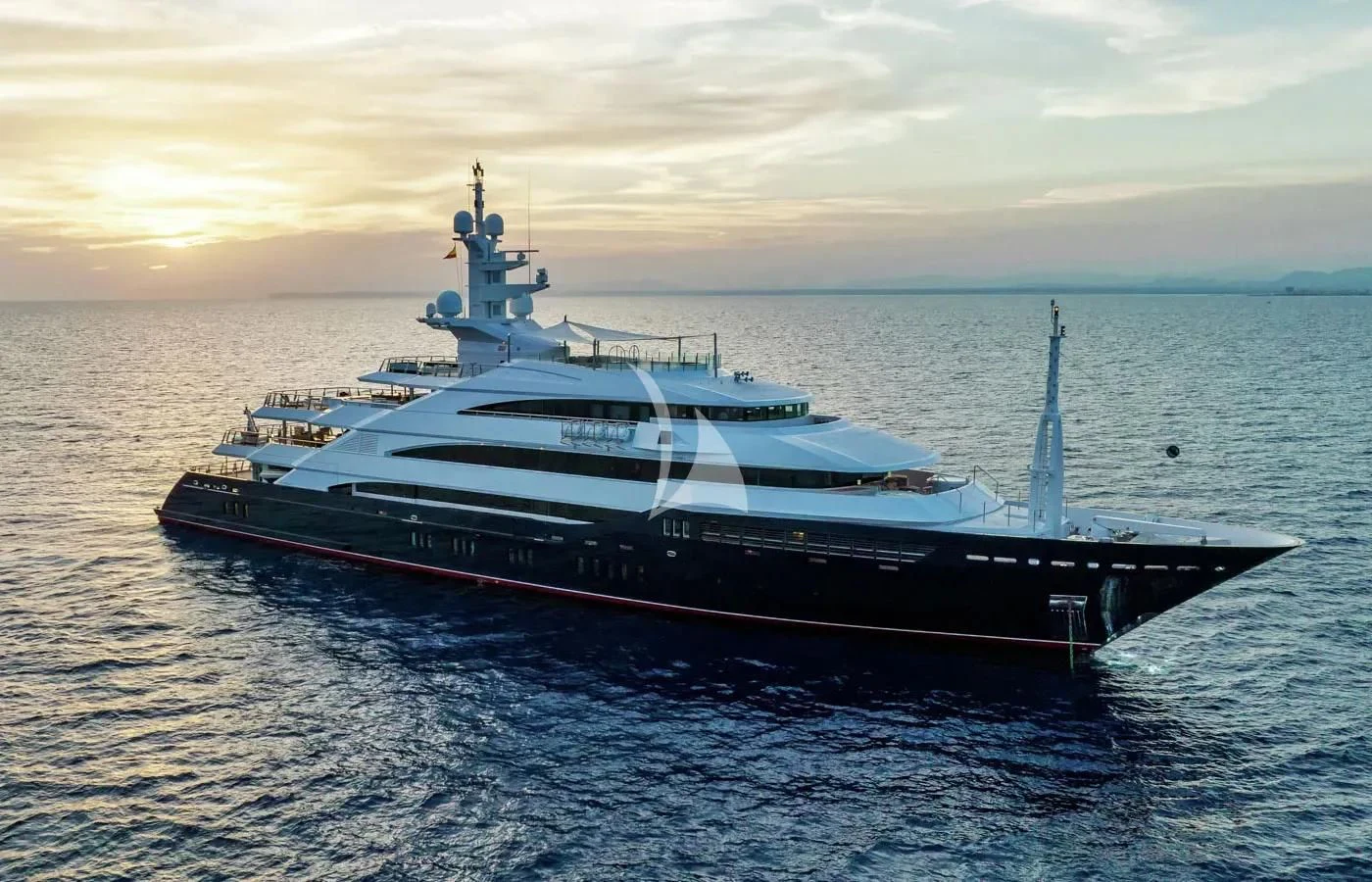 a large ship in the water aboard BATELLO Yacht for Sale