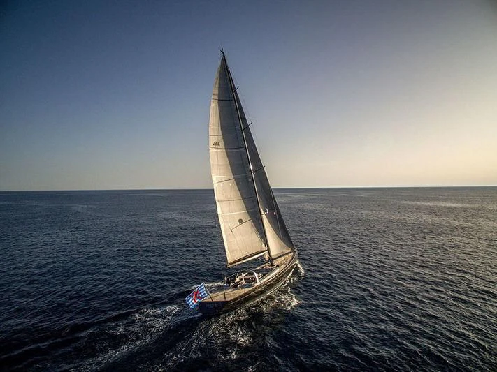 a sailboat on the water aboard WALLY B Yacht for Sale