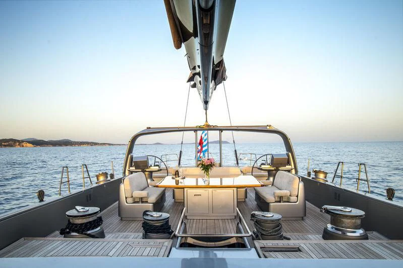 a boat on the water aboard WALLY B Yacht for Sale