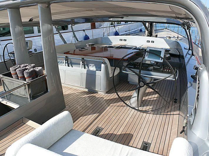 inside of a car aboard WALLY B Yacht for Sale