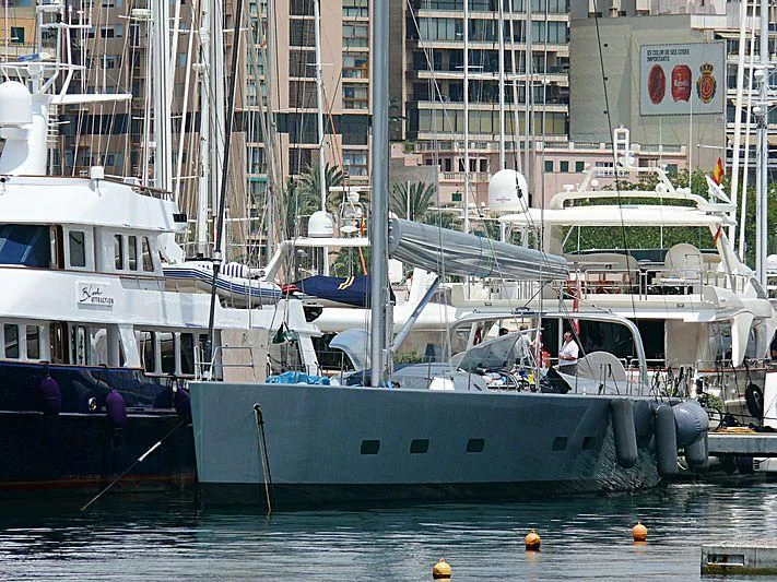 a boat in the water aboard WALLY B Yacht for Sale