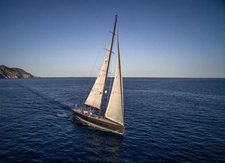 a sailboat on the water aboard WALLY B Yacht for Sale