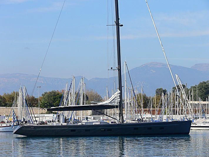 a boat is parked in the water aboard WALLY B Yacht for Sale