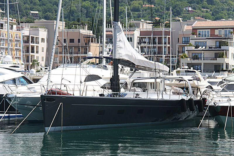 several boats docked in a harbor aboard WALLY B Yacht for Sale